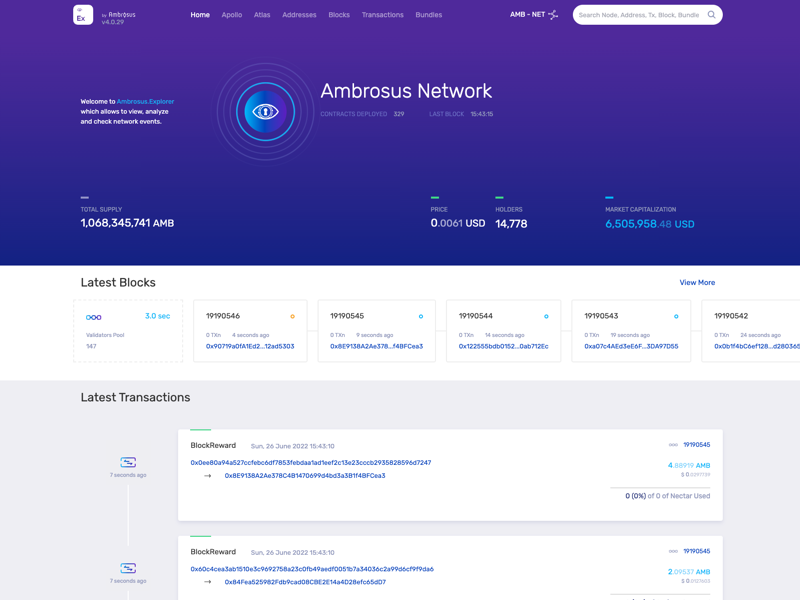 Ambrosus Explorer  